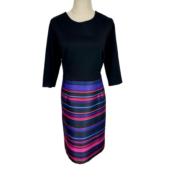 Hutch Twofer Pink Purple Striped Sheath Party Dress - Picture 1 of 9